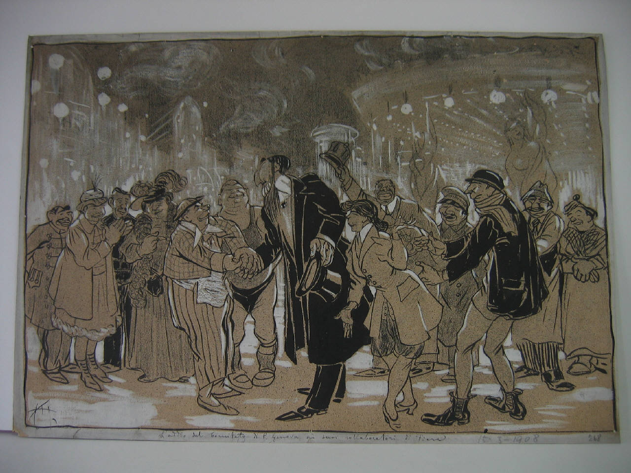 L'addio del comitato di Porta Genova ai suoi collaboratori di Fiera. (disegno) di Mazza, Aldo (1908/03/15 - )