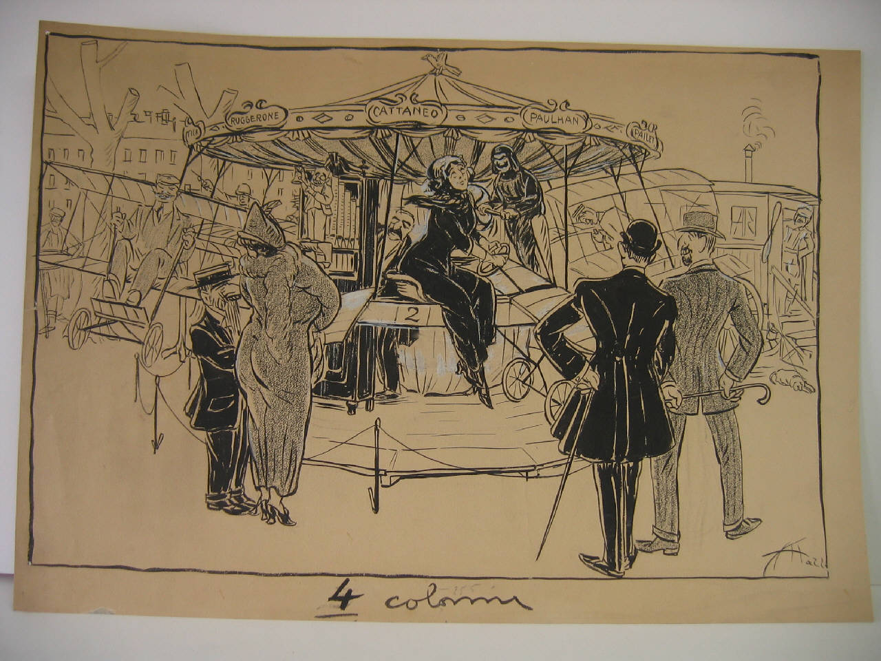 I primi risultati pratici dell'Aviazione. (disegno) di Mazza, Aldo (1910/10/09 - )