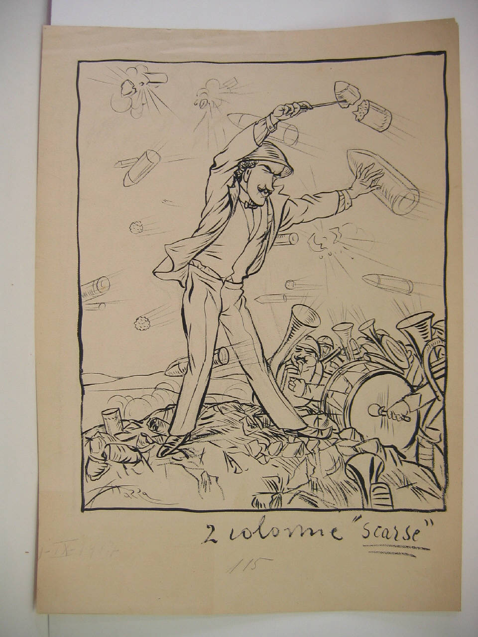 LA PRESA DEL MONTE SANTO. (disegno) di Mazza, Aldo (1917/09/09 - )