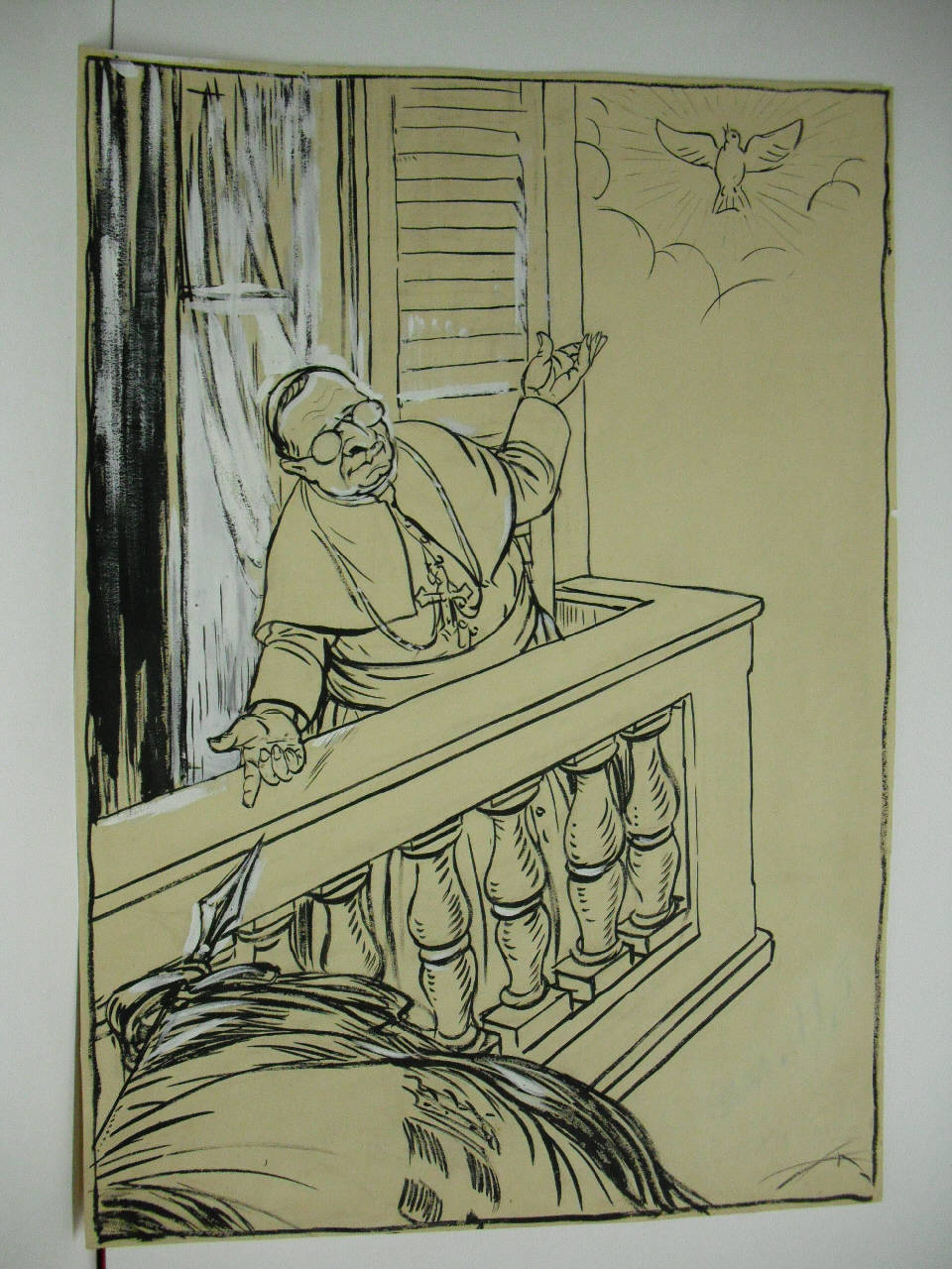 L'ENCICLICA. (disegno) di Mazza, Aldo (1922/12/21 - )