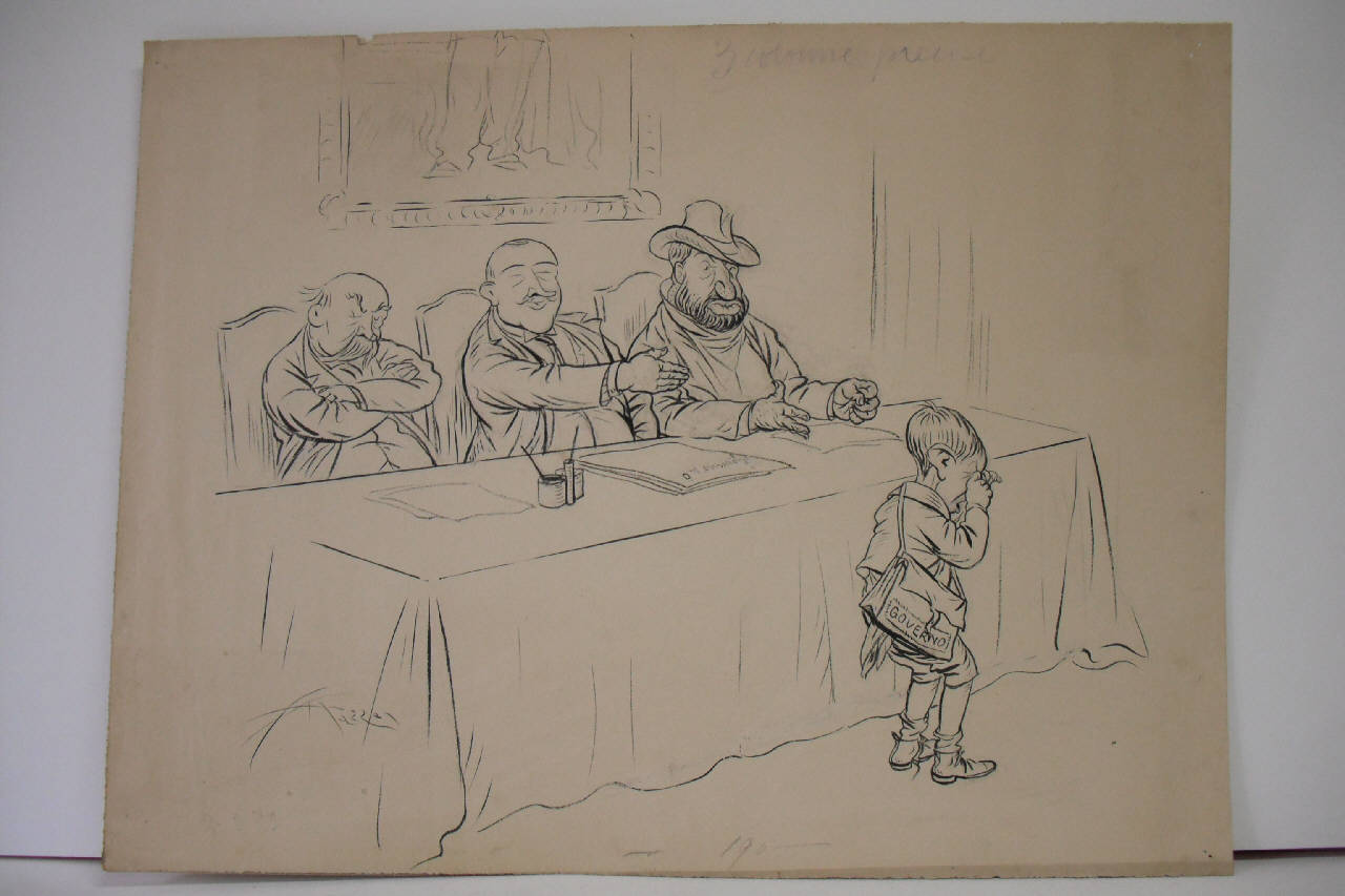 IL GOVERNO BOCCIATO DALLA CAMERA DI COMMERCIO. (disegno) di Mazza, Aldo (1919/03/02 - )