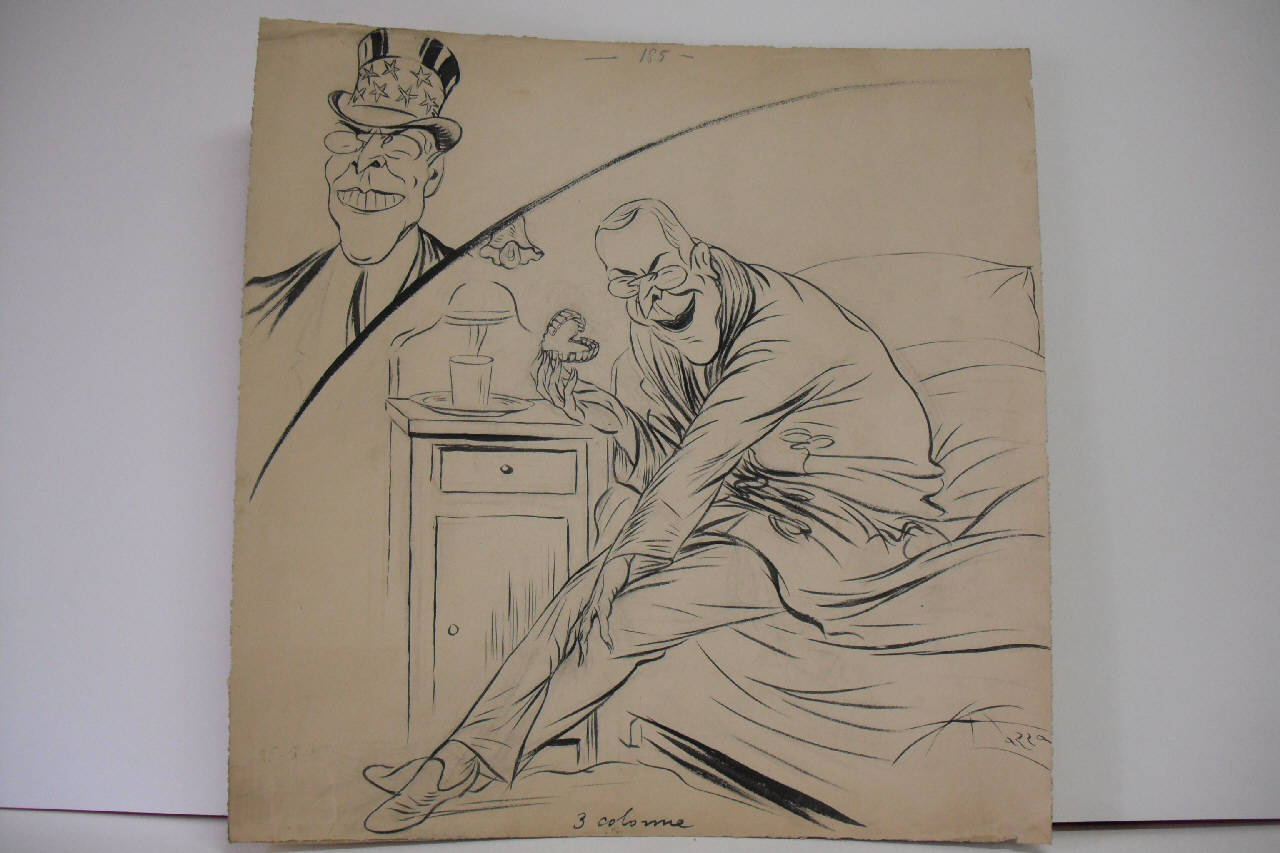 IL VERO WILSON. (disegno) di Mazza, Aldo (1919/05/25 - )