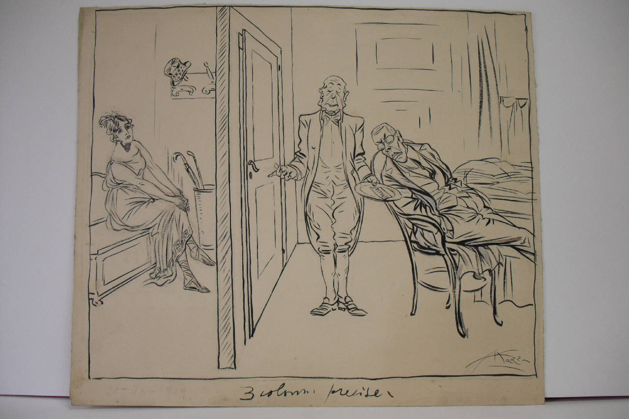 L'EDUCAZIONE DEL "PARVENUS". (disegno) di Mazza, Aldo (1919/09/28 - )