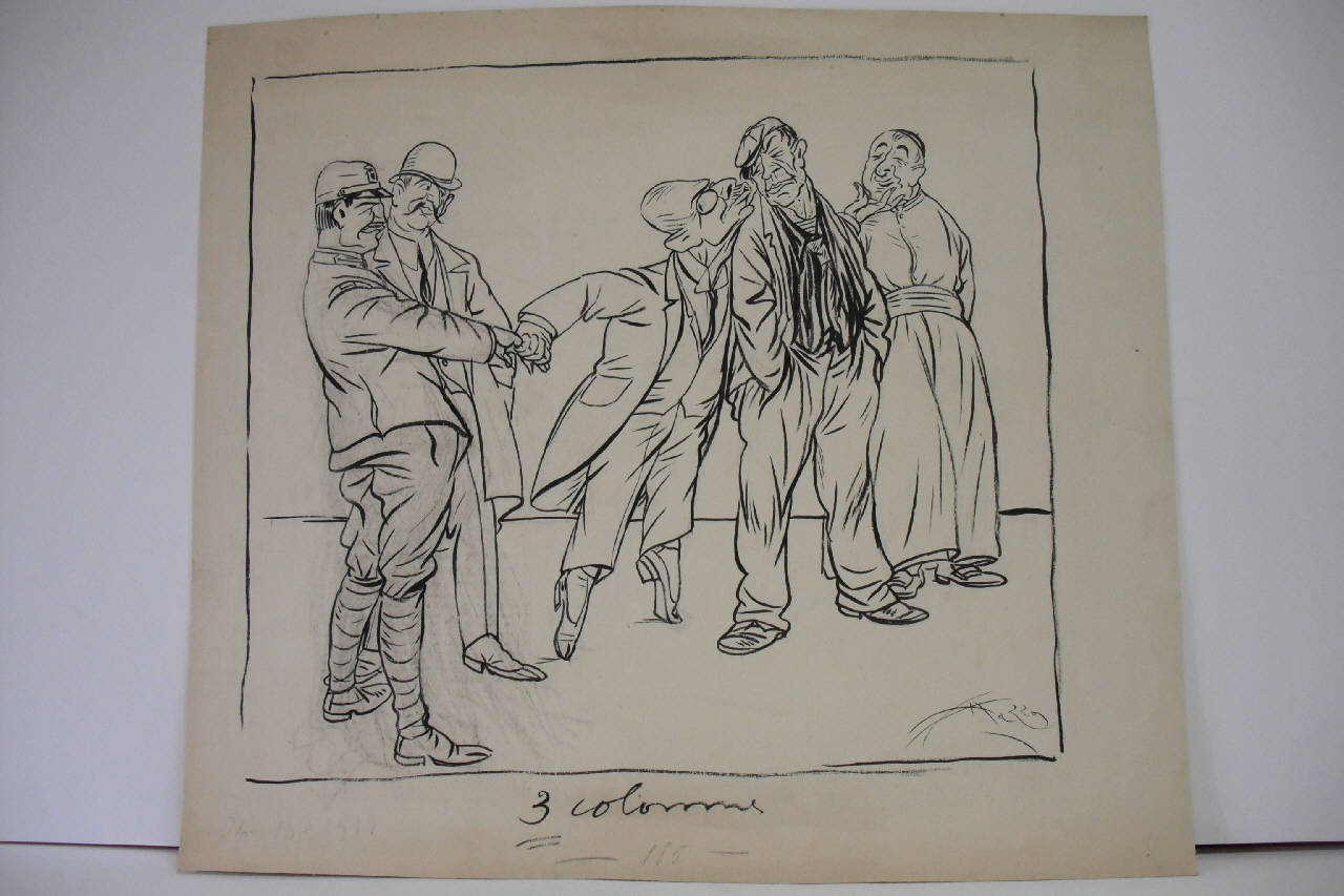 AMICIZIE DISINTERESSATE. (disegno) di Mazza, Aldo (1919/10/26 - )