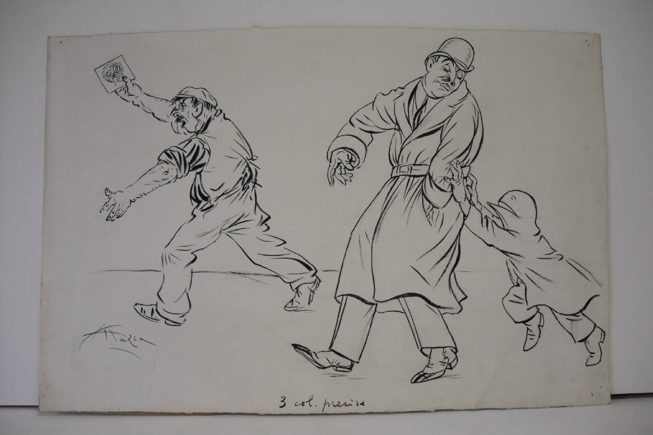 L'ASTENSIONISTA. (disegno) di Mazza, Aldo (1919/11/16 - )