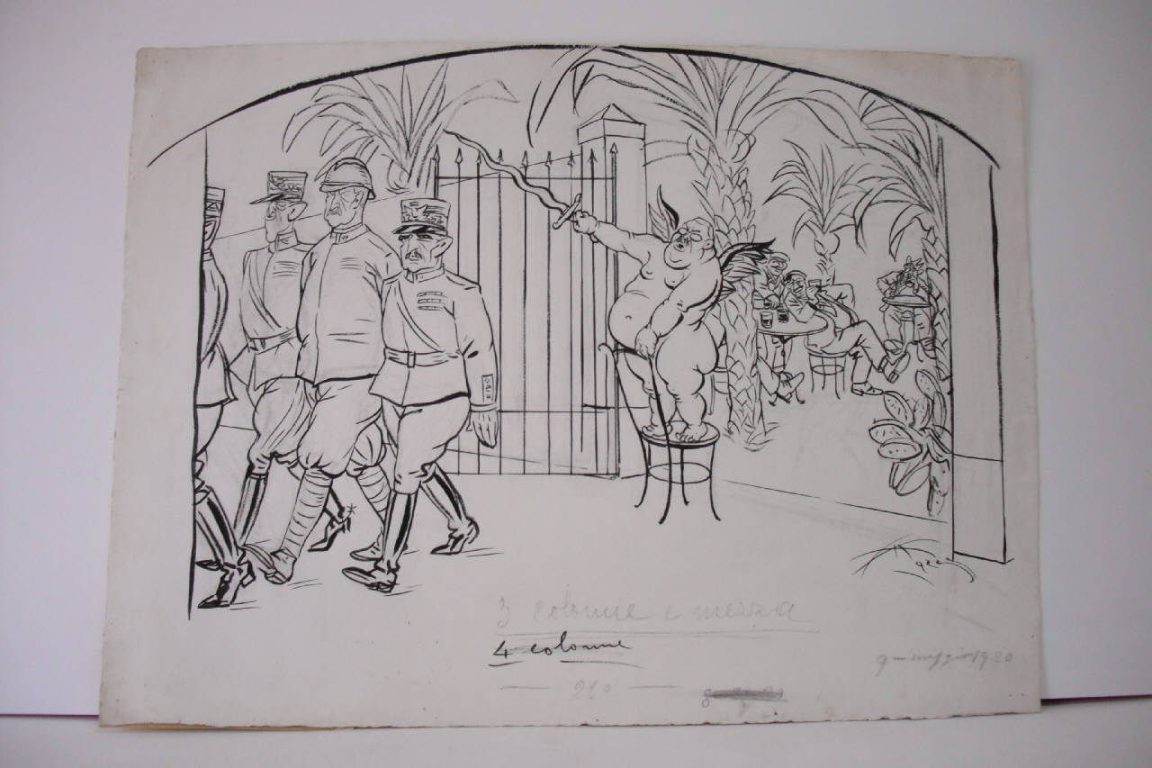 COLLOCAMENTO A RIPOSO. (disegno) di Mazza, Aldo (1920/05/09 - )