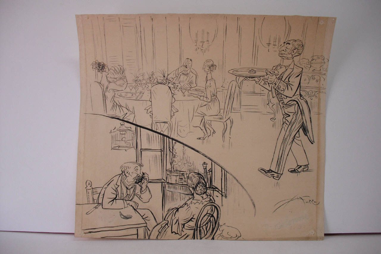 FERRAGOSTO VICEVERSA. (disegno) di Mazza, Aldo (1920/08/15 - )