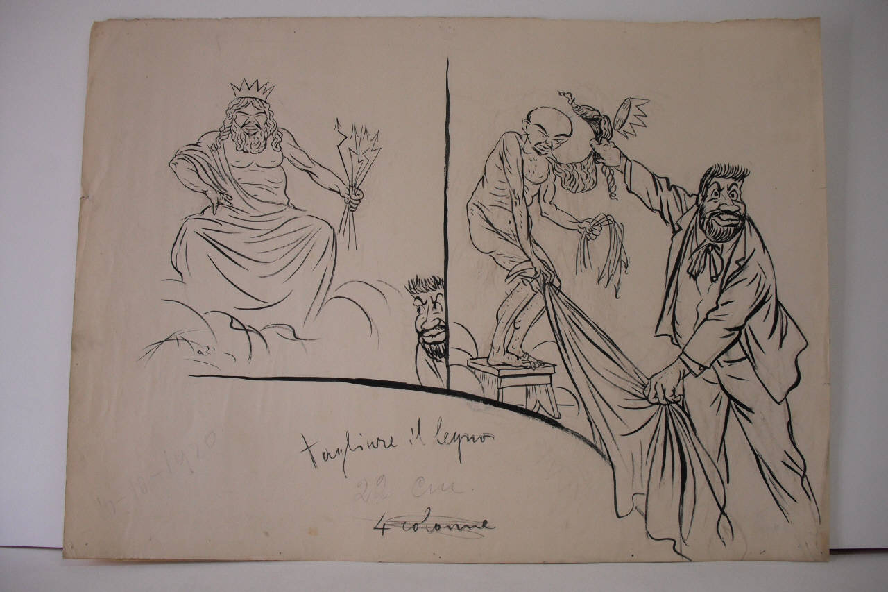 GIOVE LENIN SVELATO. (disegno) di Mazza, Aldo (1920/10/10 - )