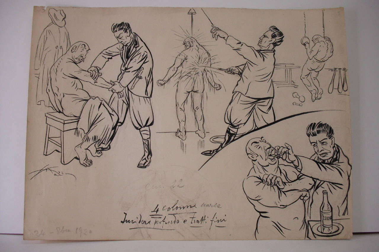 EL DIFETO EL XE NEL MANEGO. (disegno) di Mazza, Aldo (1920/10/24 - )