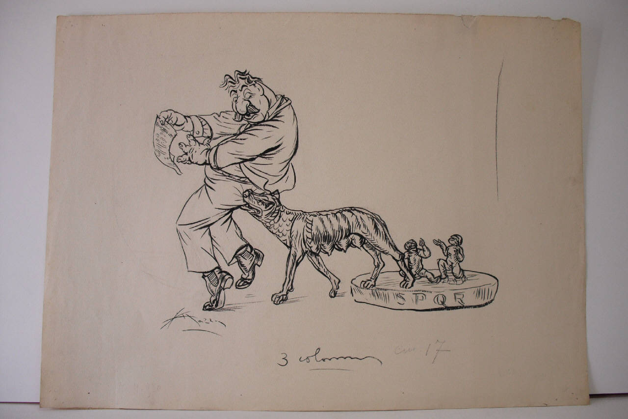 L'ESEMPIO DI ROMA E L'ASTENSIONISMO. (disegno) di Mazza, Aldo (1920/11/07 - )