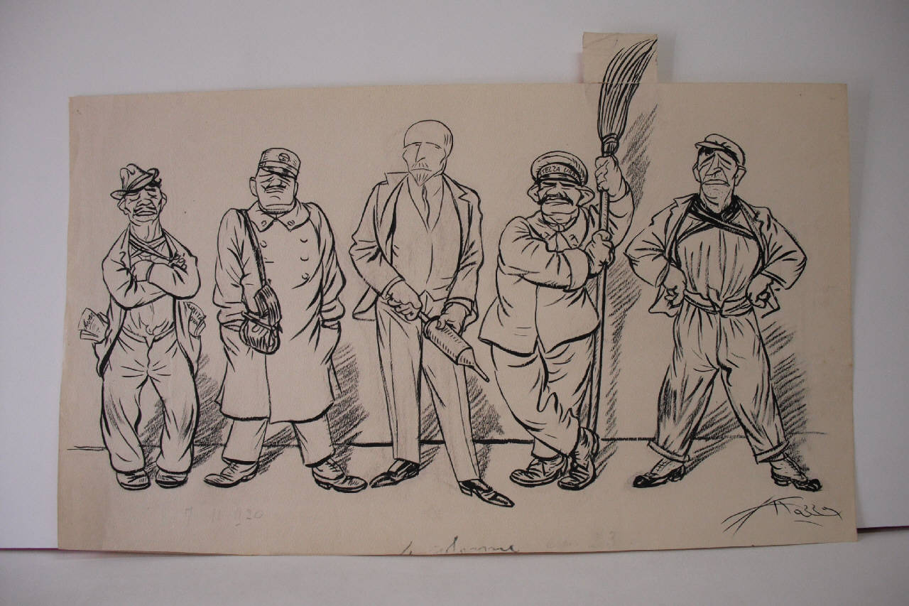 LA LISTA BOLSCEVICA. (disegno) di Mazza, Aldo (1920/11/07 - )