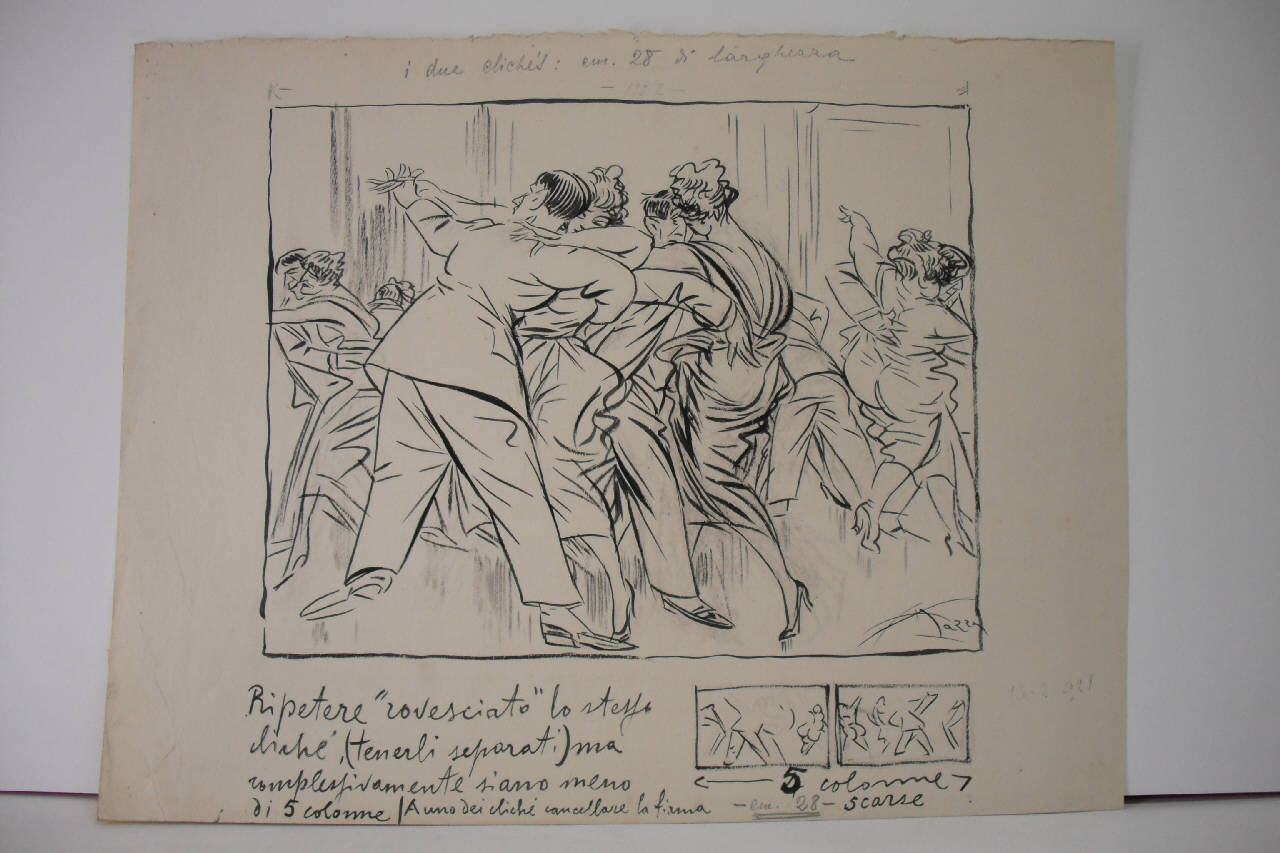 CARNEVALE QUARESIMA 1921. (disegno) di Mazza, Aldo (1921/02/13 - )