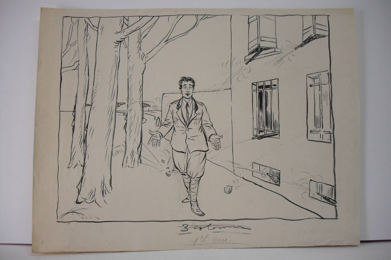 FASCISMO E BOLSCEVISMO. (disegno) di Mazza, Aldo (1921/03/13 - )