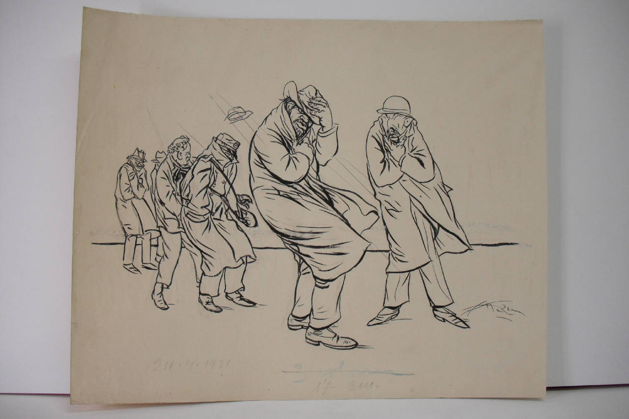 METEOROLOGIA ELETTORALE. (disegno) di Mazza, Aldo (1921/04/24 - )