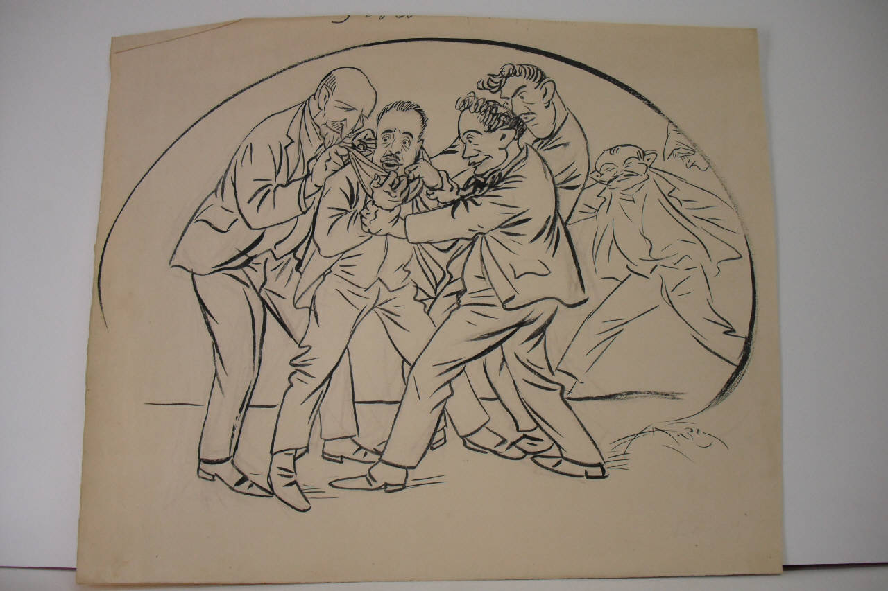 PROVVEDIMENTI FINANZIARI. (disegno) di Mazza, Aldo (1921/07/10 - )