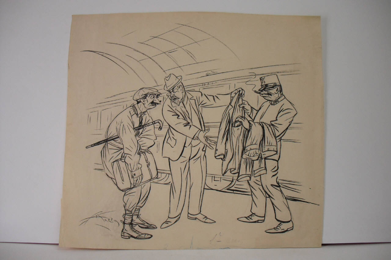 LE "COMPETENZE ACCESSORIE" AI FERROVIERI. (disegno) di Mazza, Aldo (1921/09/25 - )
