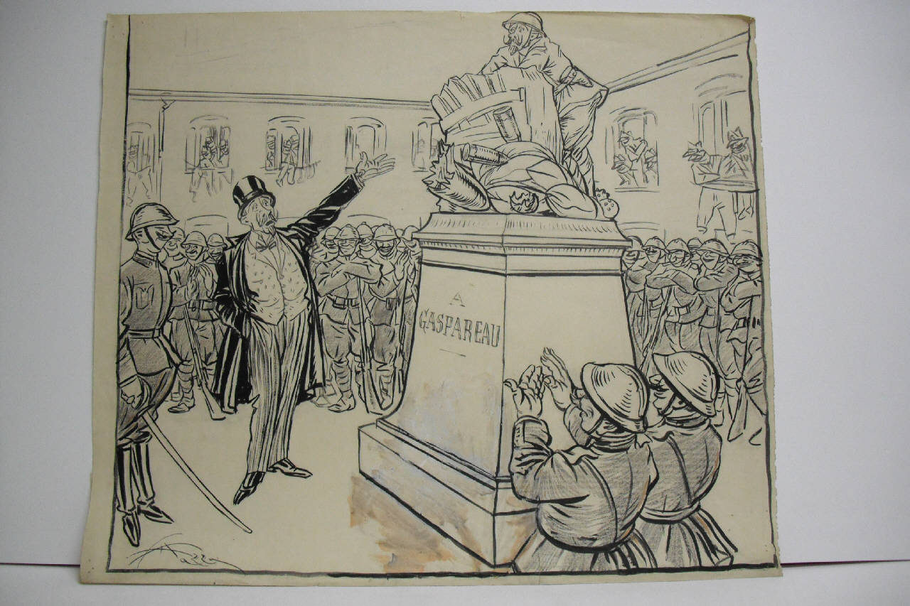 L'ESEMPIO DI CLEMENCEAU. (disegno) di Mazza, Aldo (1921/10/09 - )