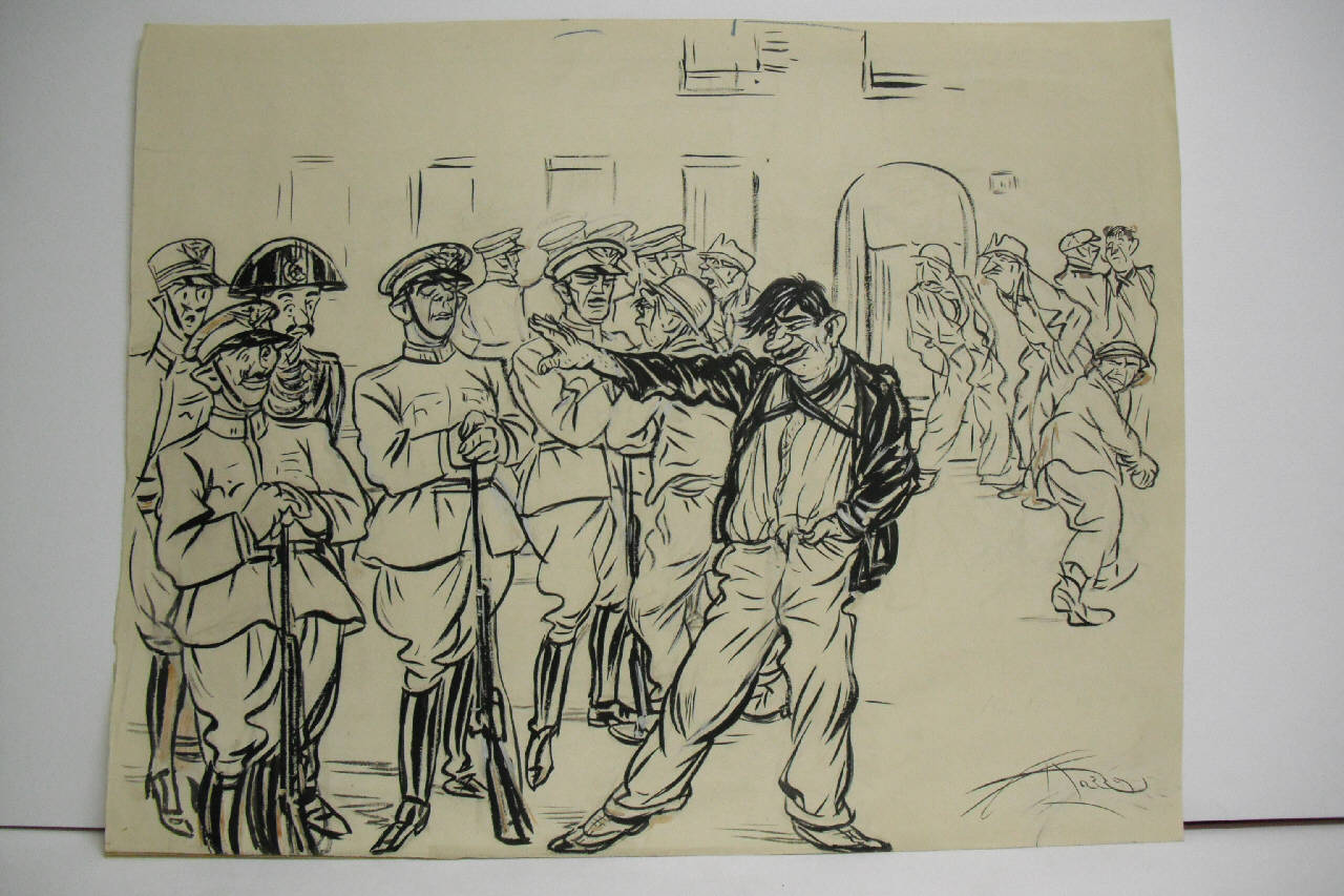 MOVIMENTI NEGLI ALTI COMANDI - ovvero - CHI COMANDA AI COMANDI? (disegno) di Mazza, Aldo (1921/10/16 - )