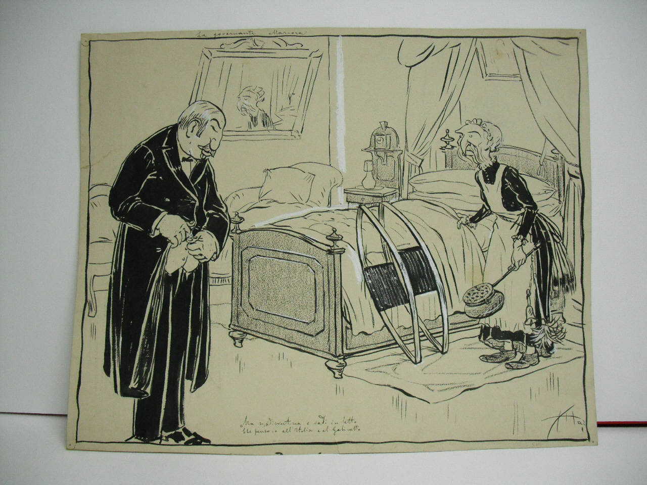 LA GOVERNANTE MARCORA. (disegno) di Mazza, Aldo (1909/04/03 - )