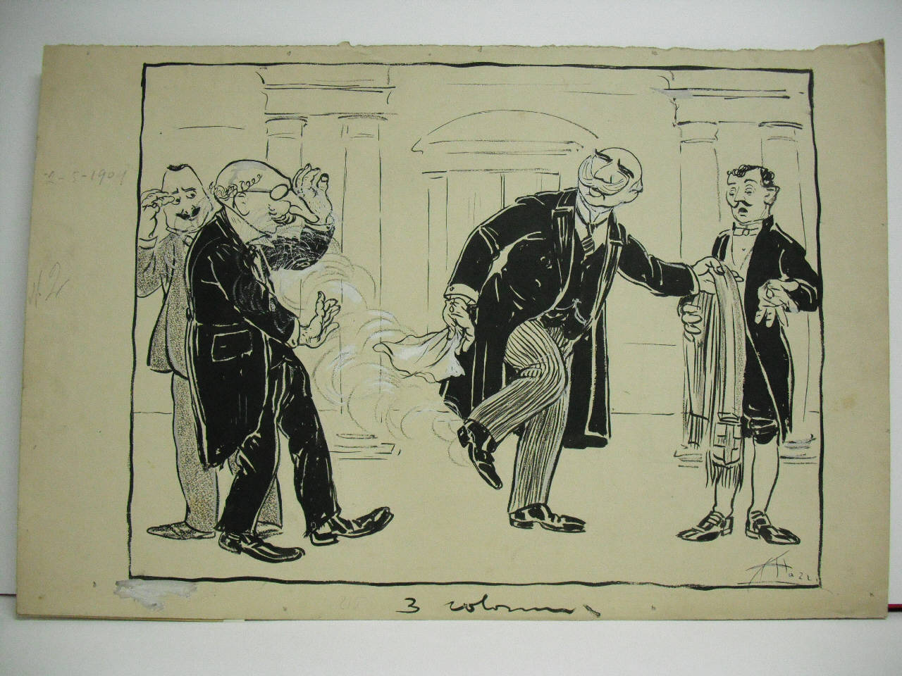 LE DIMISSIONI DEL SINDACO. (disegno) di Mazza, Aldo (1909/05/02 - )