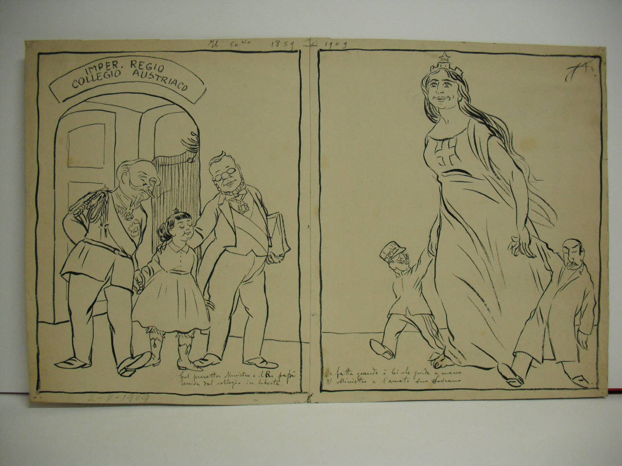 IL CINQUANTENARIO. (disegno) di Mazza, Aldo (1909/05/02 - )