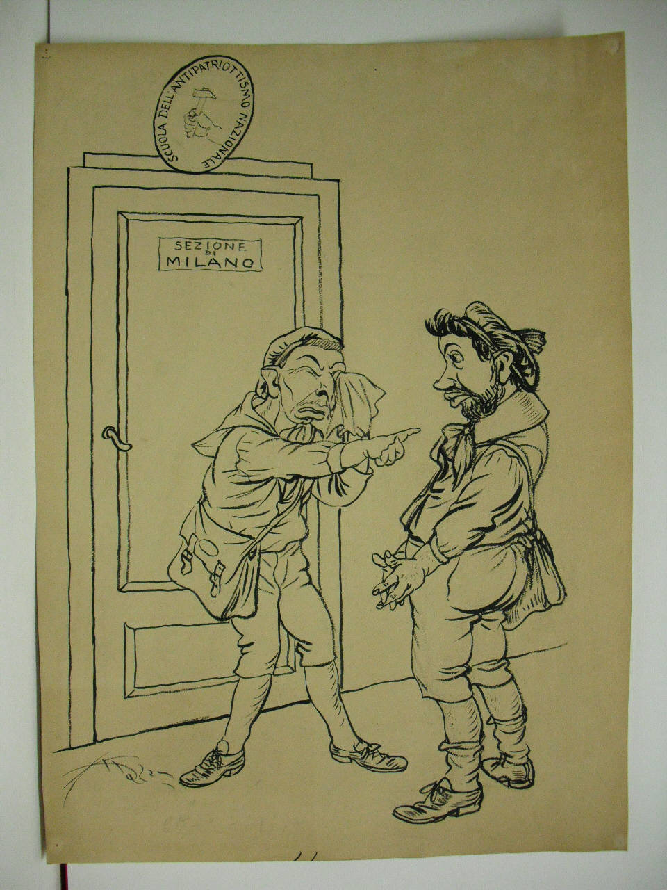 LA SCELTA DEL DELEGATO PEL CONVEGNO SOCIALISTA DI ROMA. (disegno) di Mazza, Aldo (1917/02/25 - )