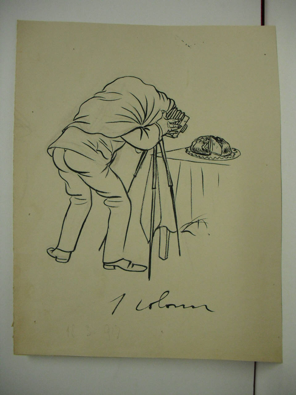 IL DECRETO SUI DOLCIUMI. (disegno) di Mazza, Aldo (1917/03/18 - )