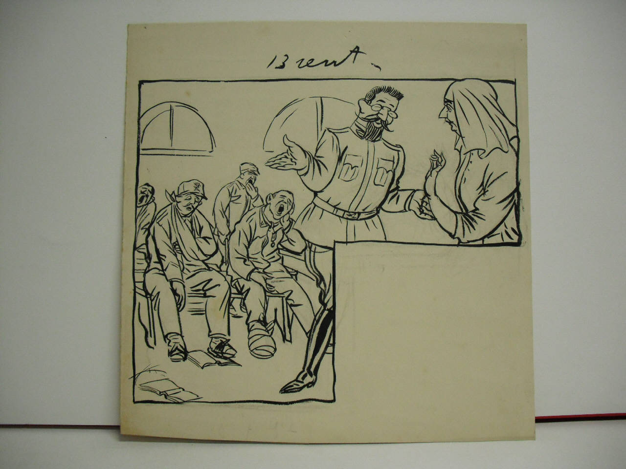 IL MAGGIORE MEDICO E LA DAMA VISITATRICE (Reclame). (disegno) di Mazza, Aldo (1917/07/08 - )