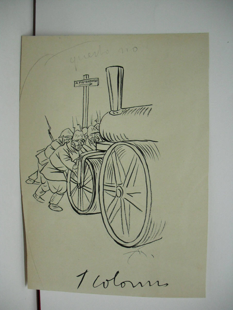 FRONTE ORIENTALE. (disegno) di Mazza, Aldo (1917/09/16 - )