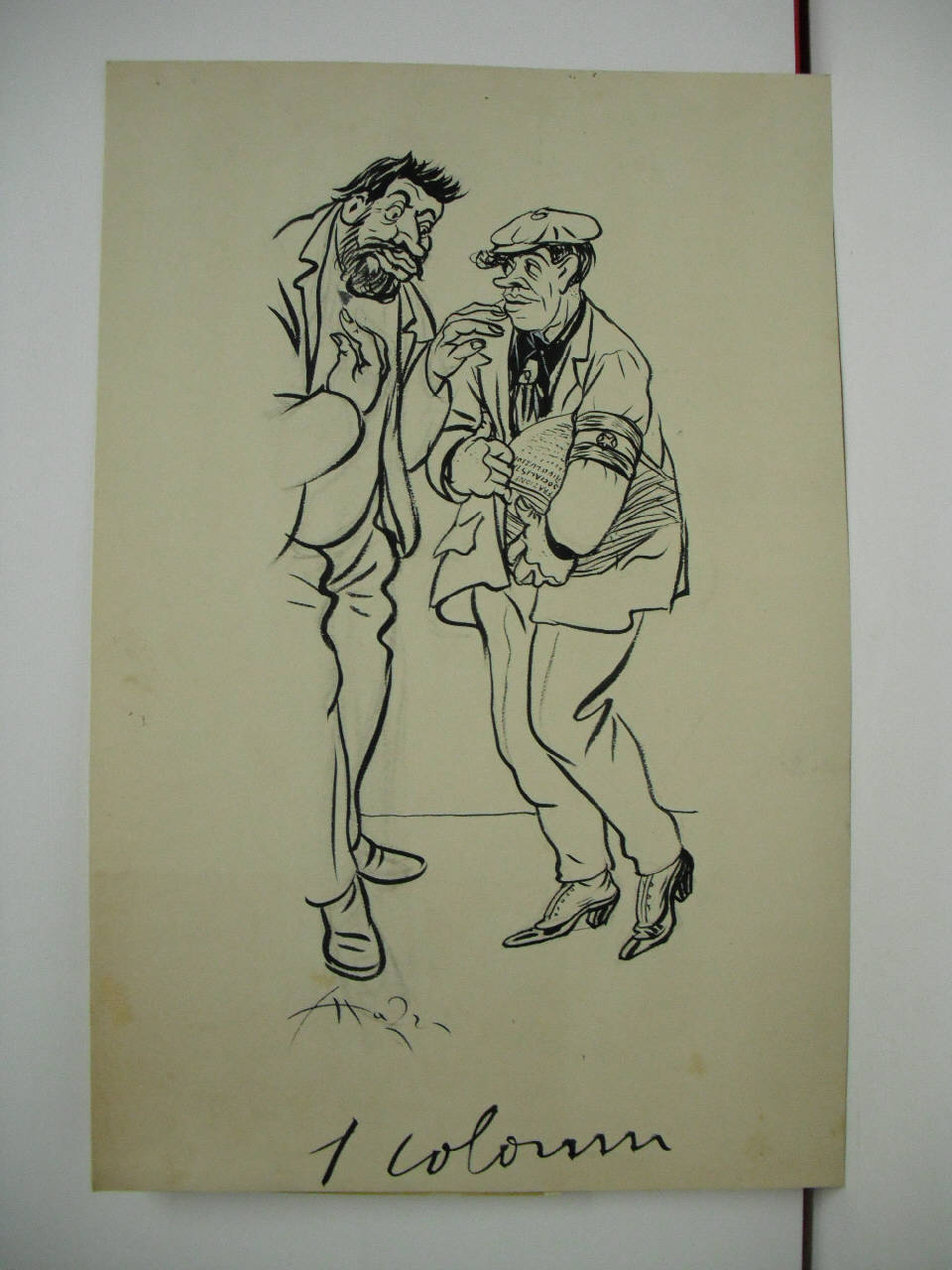I MANIFESTINI SABOTATORI. (disegno) di Mazza, Aldo (1917/09/23 - )