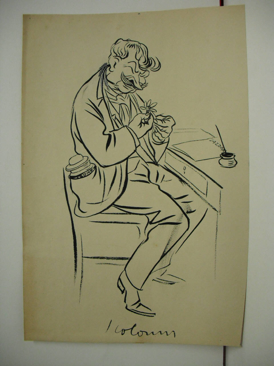 CALDARA E LA CIRCOLARE LAZZARI. (disegno) di Mazza, Aldo (1917/10/07 - )