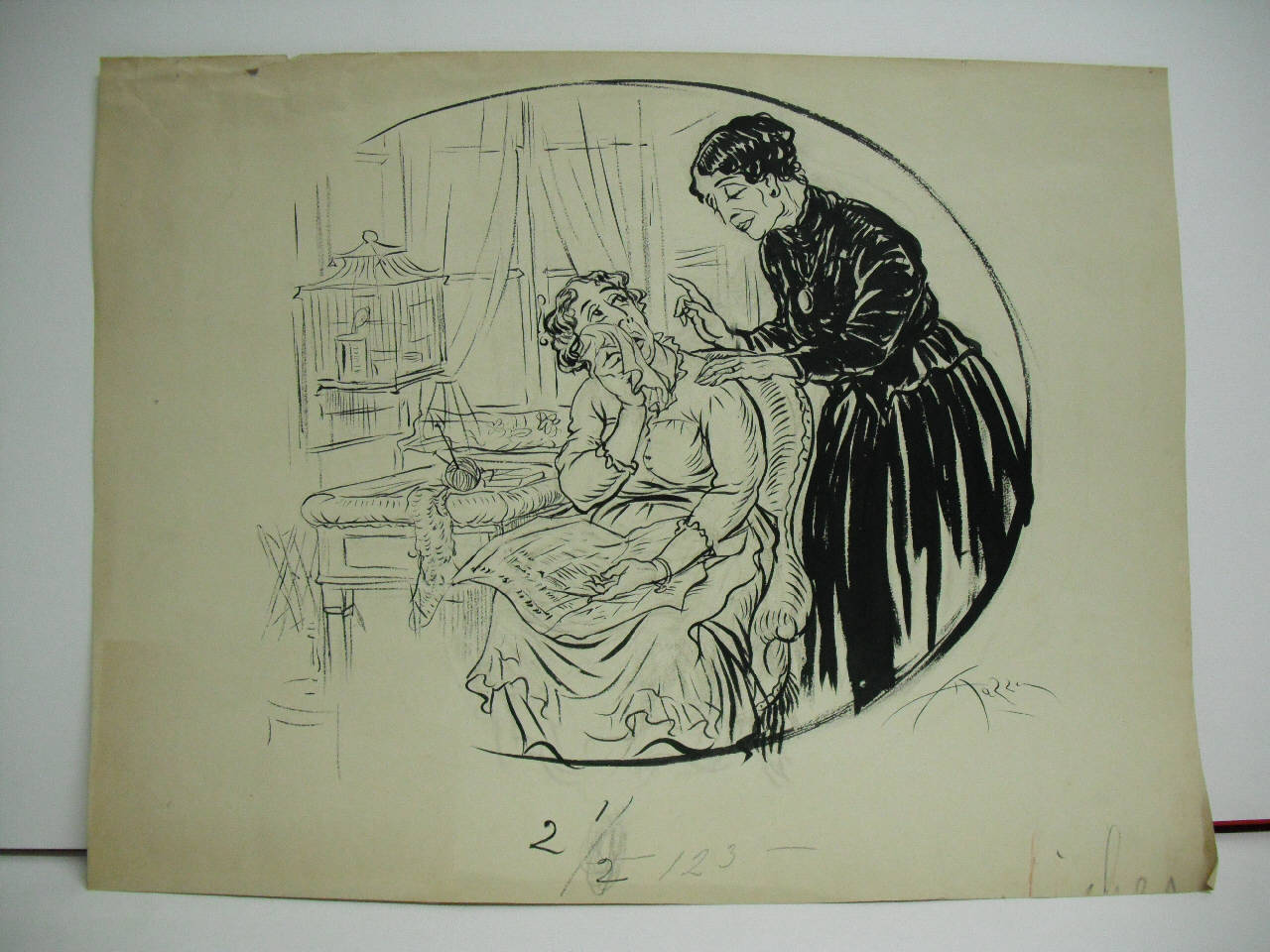 DUE MADRI. (disegno) di Mazza, Aldo (1917/11/07 - )