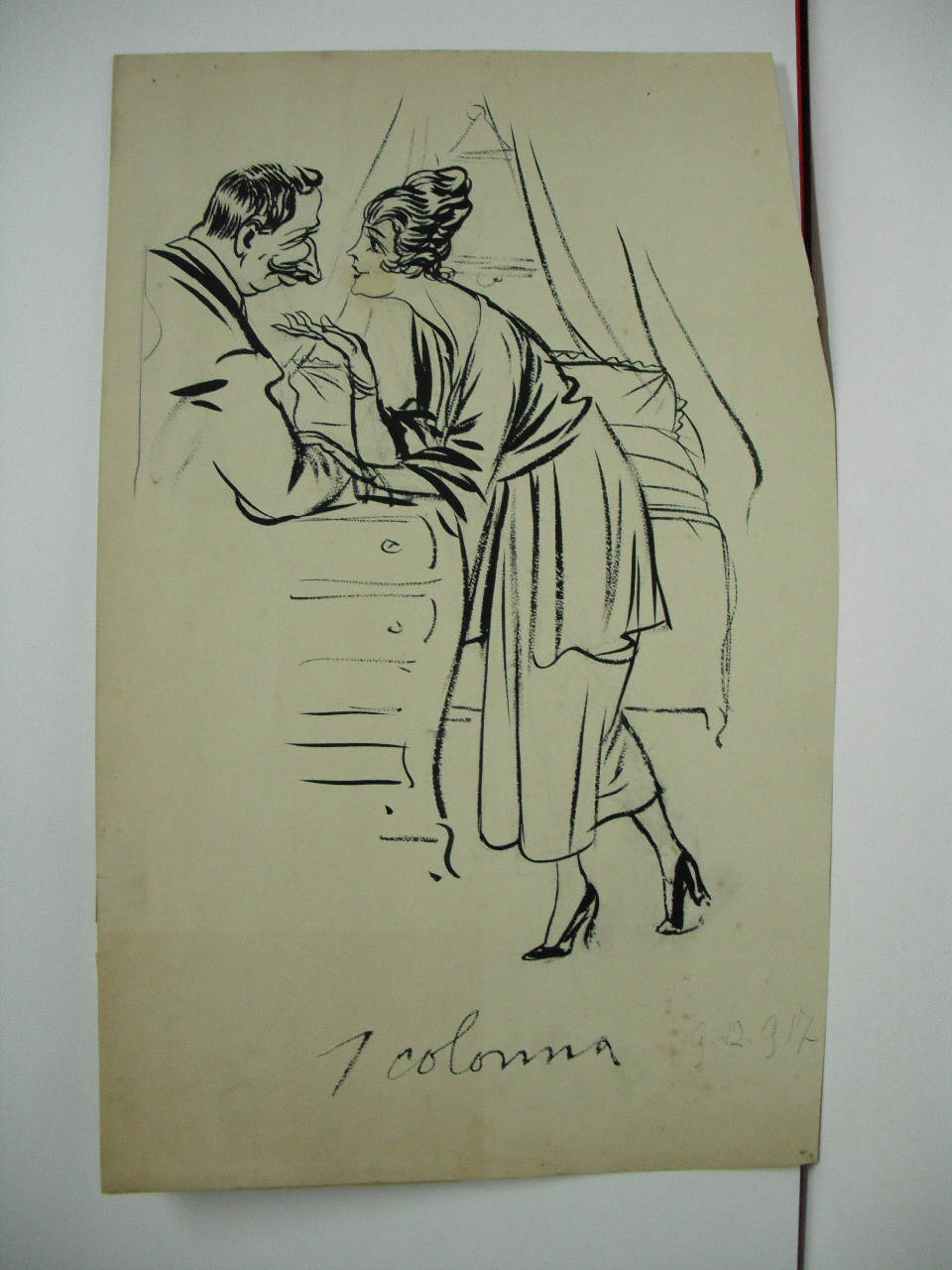 TESSERA CONIUGALE. (disegno) di Mazza, Aldo (1917/12/09 - )