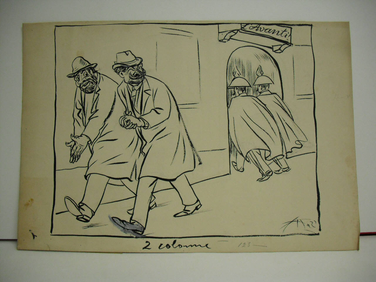 LE REQUISIZIONI ALL'"AVANTI!". (disegno) di Mazza, Aldo (1917/12/16 - )
