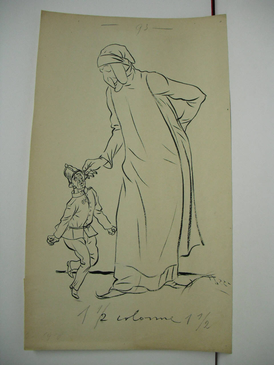 LA DIVINA COMMEDIA PROIBITA IN AUSTRIA. (disegno) di Mazza, Aldo (1918/04/07 - )