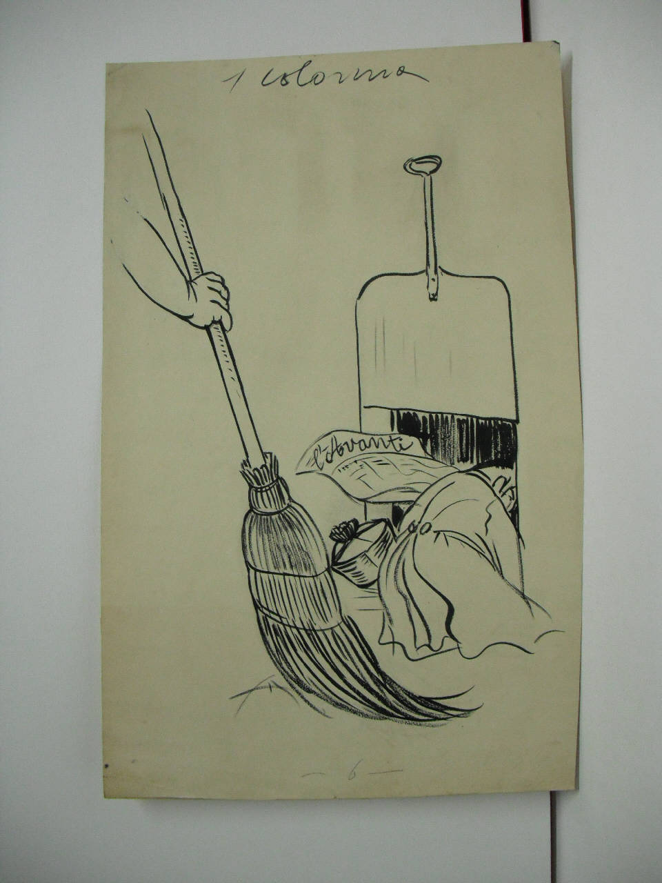 UN PO' D'IGIENE. (disegno) di Mazza, Aldo (1918/05/19 - )