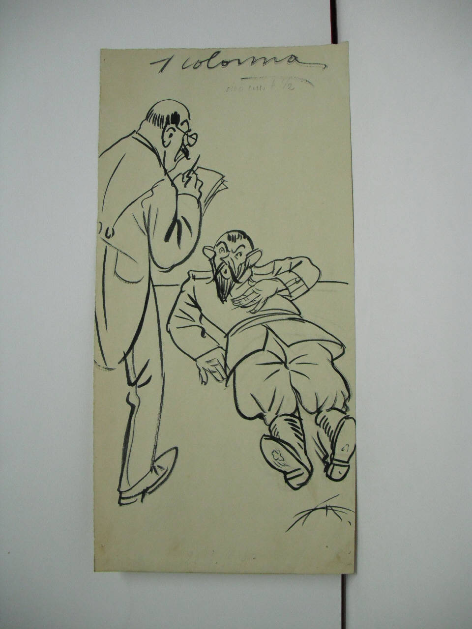 NOTIZIA INCERTA. (disegno) di Mazza, Aldo (1918/07/28 - )