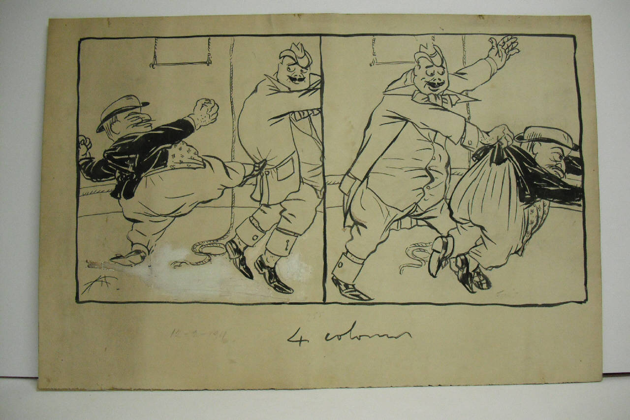 CIRCO POPOLARE - INTERMEZZO UMORISTICO DEL CLOWNS BONARDI E SARFATTI. (disegno) di Mazza, Aldo (1911/02/12 - )