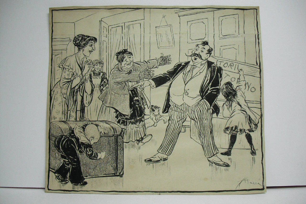 LA REAZIONE CONTRO CERTE NOTIZIE DI FONTE SVIZZERA programma per le vacanze estive. (disegno) di Mazza, Aldo (1911/02/19 - )