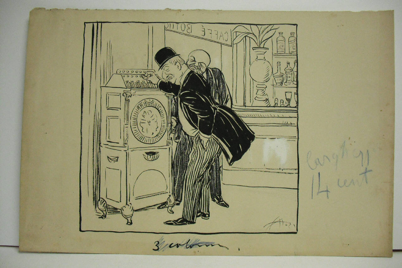 LA QUESTIONE DELLE "ROULETTES". (disegno) di Mazza, Aldo (1911/05/14 - )