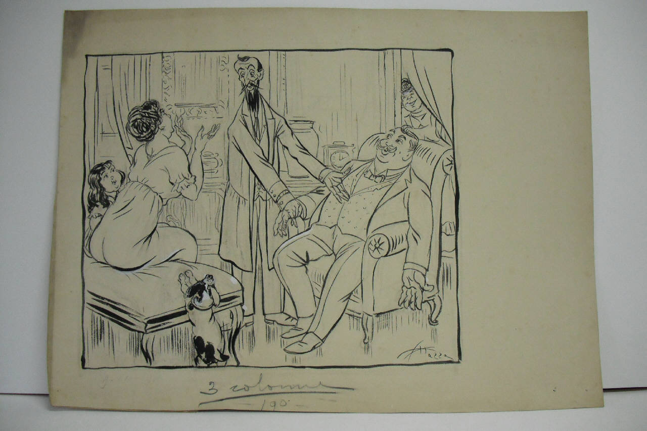 LA STAGIONE DELLE CURE BALNEARI E ALPINE. (disegno) di Mazza, Aldo (1911/07/09 - )