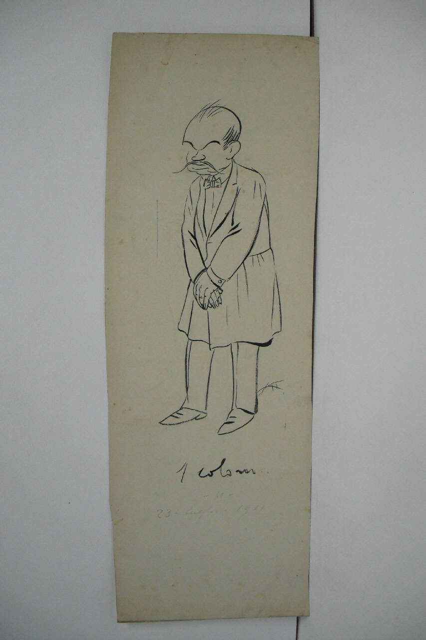 L'ASSESSORE PROF. GIORDANO. (disegno) di Mazza, Aldo (1911/07/23 - )