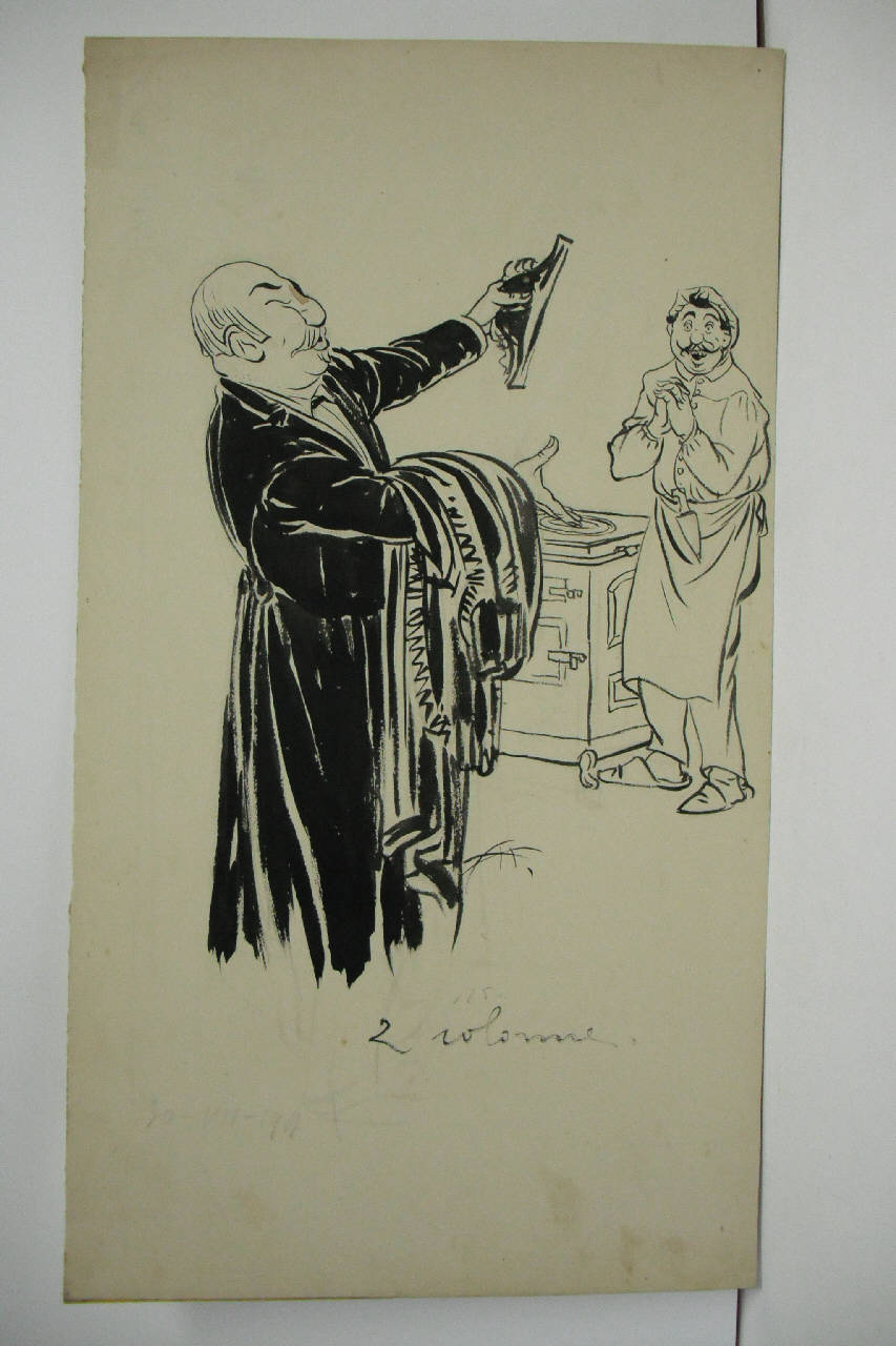 LA RICONOSCENZA DI GIOLITTI AI SUOI FEDELI. (disegno) di Mazza, Aldo (1911/07/30 - )