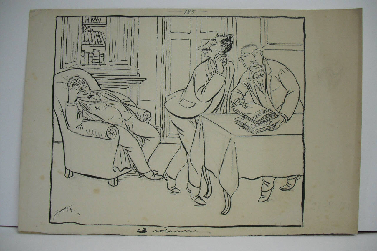 IL NUOVO ATTEGGIAMENTO DELL'"AVANTI!". (disegno) di Mazza, Aldo (1911/08/27 - )