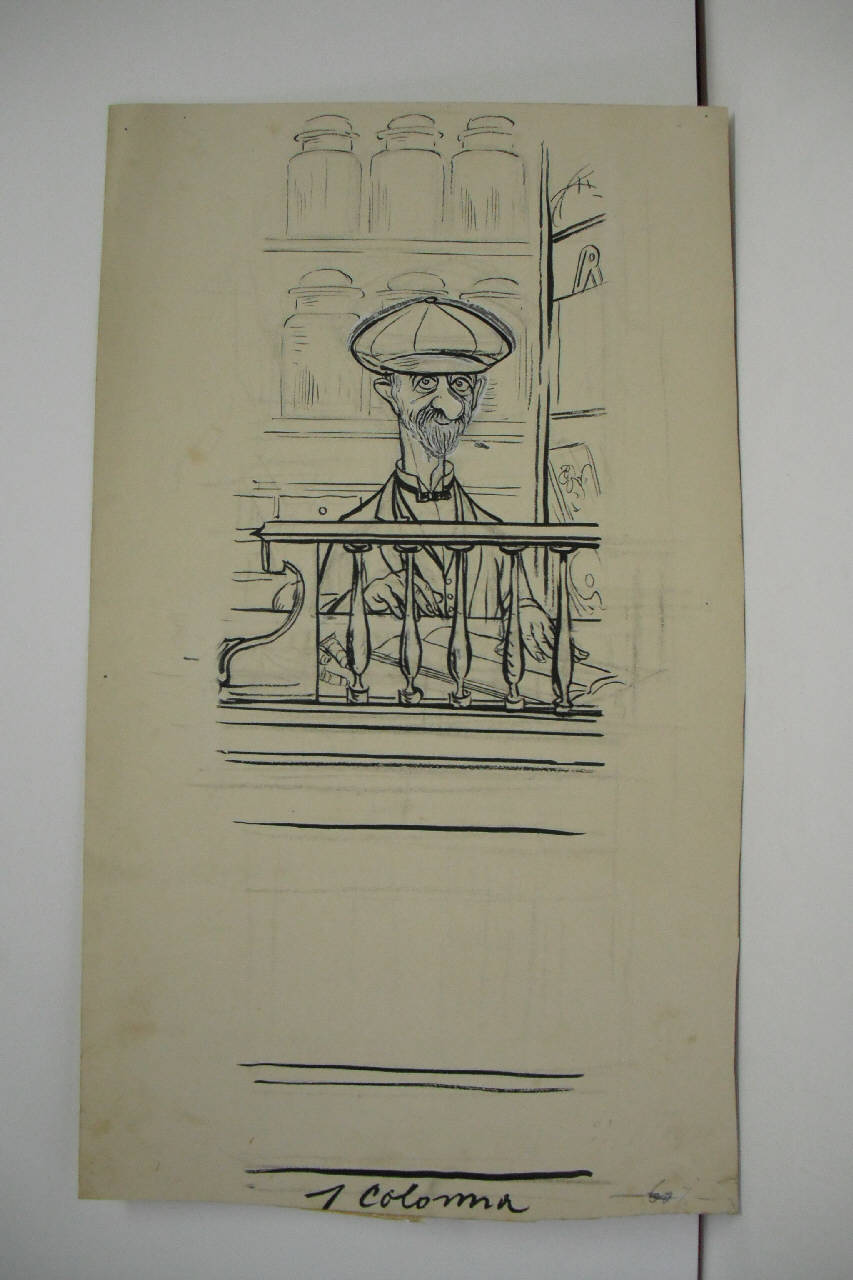 IL CELEBRE CALCATERRA. (disegno) di Mazza, Aldo (1911/08/27 - )