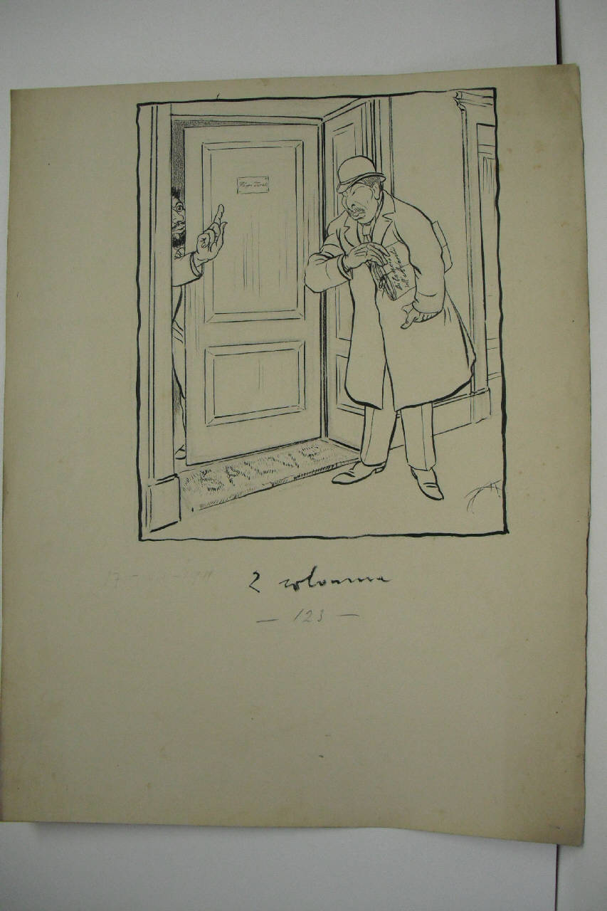 A FINE D'ANNO. (disegno) di Mazza, Aldo (1911/12/17 - )