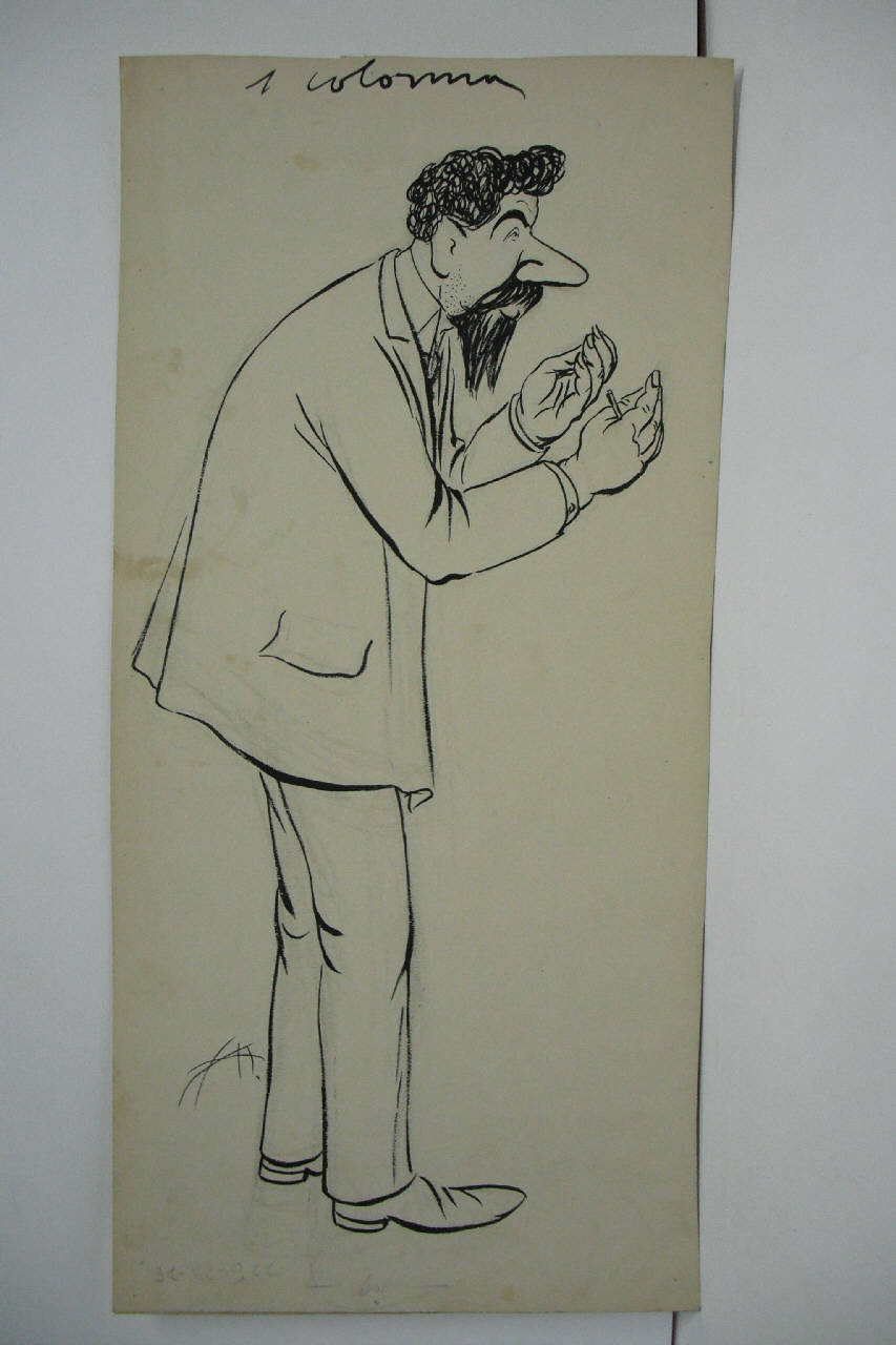 IL CONSIGLIERE COMUNALE MAFFIOLI. (disegno) di Mazza, Aldo (1911/12/31 - )