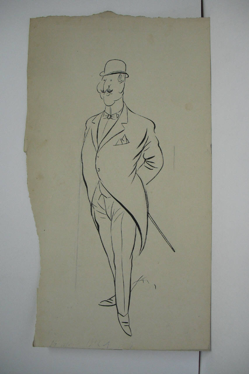 ALL'ASSOCIAZIONE PROPRIETARI DI CASE. (disegno) di Mazza, Aldo (1912/01/07 - )