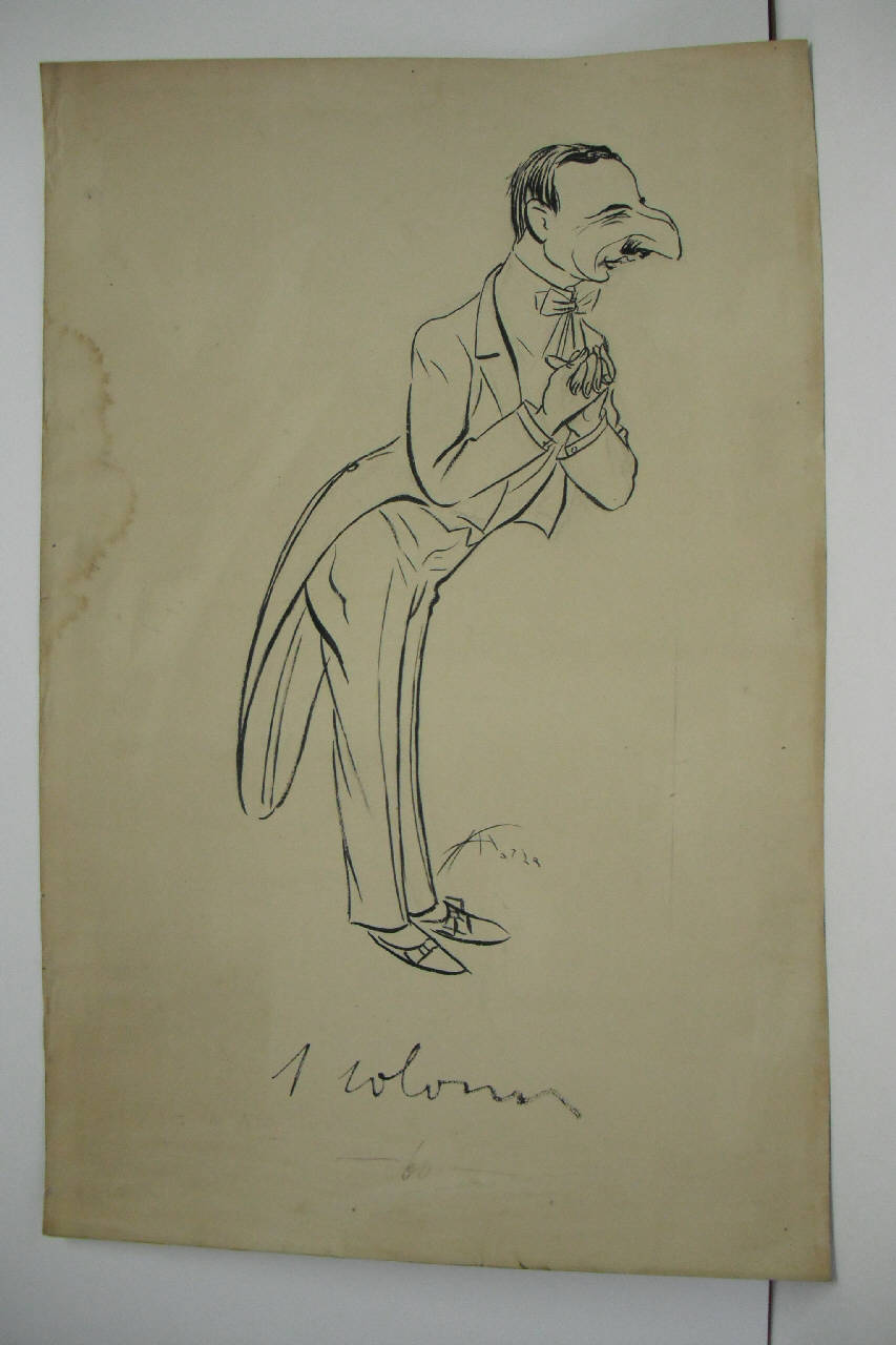 IL SEGRETARIO DELLA SOCIETà DEL GIARDINO. (disegno) di Mazza, Aldo (1912/02/25 - )