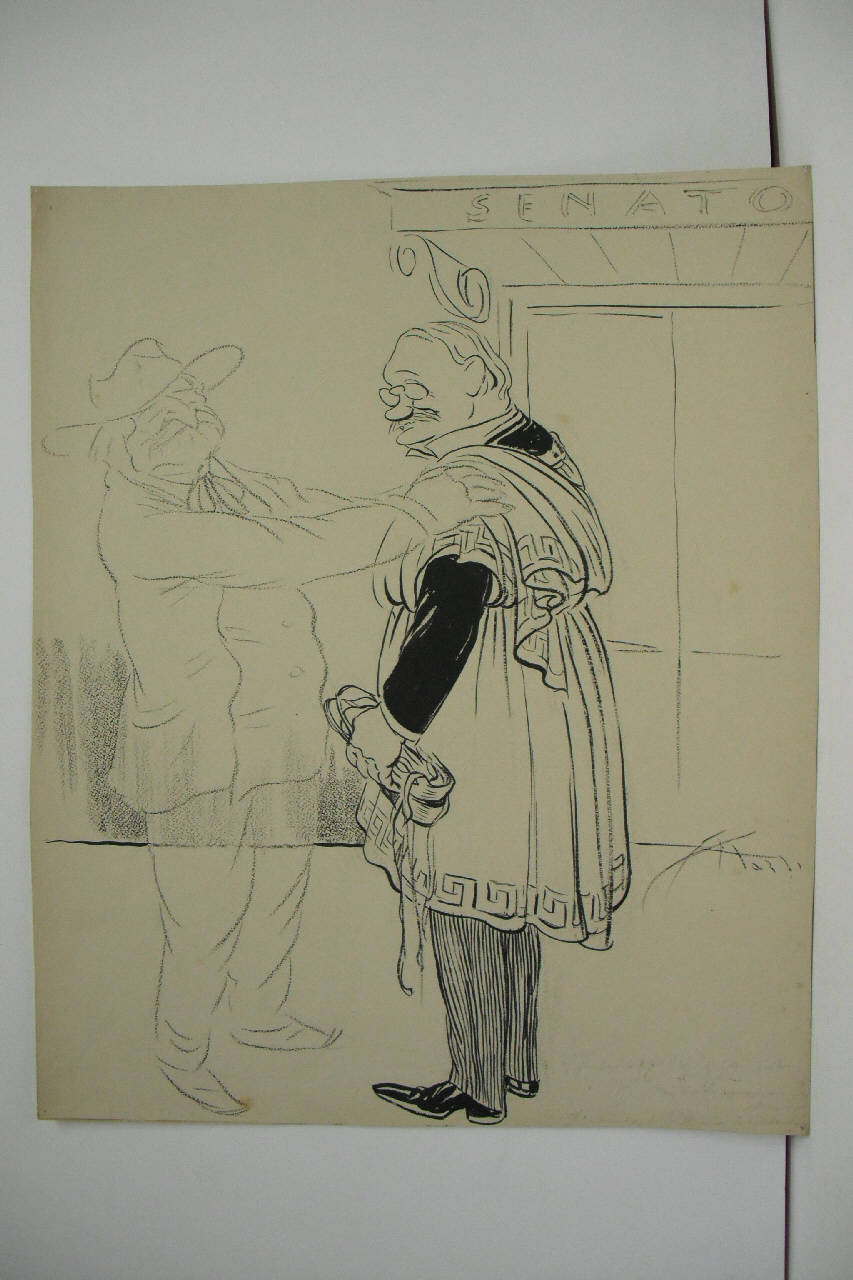 I NUOVI CANDIDATI AL SENATO. (disegno) di Mazza, Aldo (1912/02/10 - )